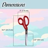 image:imageJubileeYarn Professional Stainless Steel Tailer Fabric Scissors  10 Silver  1 PairHigh Level  84 Red