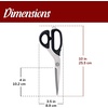 image:imageJubileeYarn Professional Stainless Steel Tailer Fabric Scissors  10 Silver  1 PairJapanese Style  10 Black