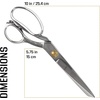 image:imageJubileeYarn Professional Stainless Steel Tailer Fabric Scissors  10 Silver  1 PairSuperior Grade  10 Silver