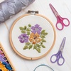 image:imageJubileeYarn Sharp Titanium Embroidery Craft Scissors wSheath  Gold  1 PairClassic  Translucent Blue