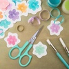 image:imageJubileeYarn Sharp Titanium Embroidery Craft Scissors wSheath  Gold  1 PairCoated  Green