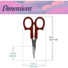 image:imageJubileeYarn Sharp Titanium Embroidery Craft Scissors wSheath  Gold  1 PairCoated Curved  Red