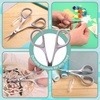 image:imageJubileeYarn Sharp Titanium Embroidery Craft Scissors wSheath  Gold  1 PairErgonomic  Grey