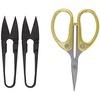 image:imageJubileeYarn Sharp Titanium Embroidery Craft Scissors wSheath  Gold  1 PairGold  Snips