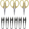 image:imageJubileeYarn Sharp Titanium Embroidery Craft Scissors wSheath  Gold  1 PairGold  Snips