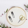 image:imageJubileeYarn Sharp Titanium Embroidery Craft Scissors wSheath  Gold  1 PairGold  Snips