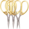 image:imageJubileeYarn Sharp Titanium Embroidery Craft Scissors wSheath  Gold  1 PairGold