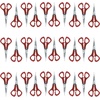 image:imageJubileeYarn Sharp Titanium Embroidery Craft Scissors wSheath  Gold  1 PairSpring Action  Curved Red