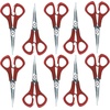 image:imageJubileeYarn Sharp Titanium Embroidery Craft Scissors wSheath  Gold  1 PairSpring Action  Curved Red