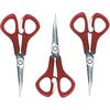 image:imageJubileeYarn Sharp Titanium Embroidery Craft Scissors wSheath  Gold  1 PairSpring Action  Curved Red