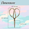 image:imageJubileeYarn Sharp Titanium Embroidery Craft Scissors wSheath  Gold  1 PairSteel Black