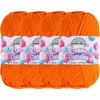 image:imageJubileeYarn Simply Sweet Yarn  100gSkein DK Cotton Blend  Plum Raisin  4 Skeins05 Tangerine Tango