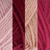 image:imageJubileeYarn Snow Blossom Yarn  DK Superwash Wool  Lavender  2 SkeinsShades of Red