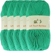 image:imageJubileeYarn Soft Touch Bamboo Rayon Yarn  100gSkein Fingering Acrylic Blend  Fair Skies  2 SkeinsSpring Green