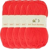 image:imageJubileeYarn Soft Touch Bamboo Rayon Yarn  100gSkein Fingering Acrylic Blend  Fair Skies  2 SkeinsTangelo