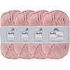 image:imageJubileeYarn Soft and Slim Worsted Yarn  100gSkein Bamboo Rayon Wool Blend  Glacier Blue  2 Skeins1522 Rose Dawn