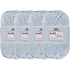 image:imageJubileeYarn Soft and Slim Worsted Yarn  100gSkein Bamboo Rayon Wool Blend  Glacier Blue  2 Skeins213 Glacier Blue