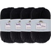 image:imageJubileeYarn Soft and Slim Worsted Yarn  100gSkein Bamboo Rayon Wool Blend  Glacier Blue  2 Skeins2622 Tuxedo Black