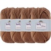 image:imageJubileeYarn Soft and Slim Worsted Yarn  100gSkein Bamboo Rayon Wool Blend  Glacier Blue  2 Skeins9912 Milk Chocolate