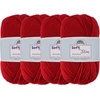 image:imageJubileeYarn Soft and Slim Worsted Yarn  100gSkein Bamboo Rayon Wool Blend  Glacier Blue  2 Skeins9914 Ruby Red
