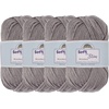 image:imageJubileeYarn Soft and Slim Worsted Yarn  100gSkein Bamboo Rayon Wool Blend  Glacier Blue  2 Skeins9916 Pin Stripe Grey