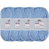 image:imageJubileeYarn Soft and Slim Worsted Yarn  100gSkein Bamboo Rayon Wool Blend  Glacier Blue  2 Skeins999 Heather Sky