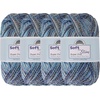 image:imageJubileeYarn Soft and Slim Yarn  50gSkein Bamboo Rayon Wool Blend  Pegasus  2 Skeins981 Blueberry Splash