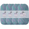 image:imageJubileeYarn Soft and Slim Yarn  50gSkein Bamboo Rayon Wool Blend  Shades of Pink  4 Skeins020 Poseidon