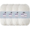 image:imageJubileeYarn Soft and Slim Yarn  50gSkein Bamboo Rayon Wool Blend  Shades of Pink  4 Skeins2001 Cornsilk