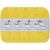 image:imageJubileeYarn Soft and Slim Yarn  50gSkein Bamboo Rayon Wool Blend  Shades of Pink  4 Skeins220 Daisy Yellow