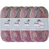image:imageJubileeYarn Soft and Slim Yarn  50gSkein Bamboo Rayon Wool Blend  Shades of Pink  4 Skeins985 Confetti