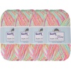 image:imageJubileeYarn Soft and Slim Yarn  50gSkein Bamboo Rayon Wool Blend  Shades of Pink  4 Skeins988 Rainbow Sprinkles
