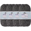 image:imageJubileeYarn Soft and Slim Yarn  50gSkein Bamboo Rayon Wool Blend  Shades of Pink  4 Skeins9910 Heather Black