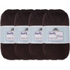 image:imageJubileeYarn Soft and Slim Yarn  50gSkein Bamboo Rayon Wool Blend  Shades of Pink  4 Skeins9911 Dark Chocolate