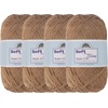 image:imageJubileeYarn Soft and Slim Yarn  50gSkein Bamboo Rayon Wool Blend  Shades of Pink  4 Skeins9912 Milk Chocolate