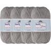 image:imageJubileeYarn Soft and Slim Yarn  50gSkein Bamboo Rayon Wool Blend  Shades of Pink  4 Skeins9916 Pin Stripe Grey