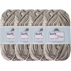 image:imageJubileeYarn Soft and Slim Yarn  50gSkein Bamboo Rayon Wool Blend  Shades of Pink  4 Skeins992 Licorice