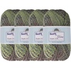 image:imageJubileeYarn Soft and Slim Yarn  50gSkein Bamboo Rayon Wool Blend  Shades of Pink  4 Skeins993 Mint Dark Chocolate