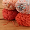 image:imageJubileeYarn Soft and Slim Yarn  50gSkein Bamboo Rayon Wool Blend  Shades of Pink  4 SkeinsShades of Orange