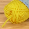 image:imageJubileeYarn Spongy Dish Yarn  50gSkein Chunky Nylon Dishcloth  Black  4 Skeins111 Yellow