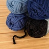 image:imageJubileeYarn Spongy Dish Yarn  50gSkein Chunky Nylon Dishcloth  Black  4 SkeinsShades of Blue