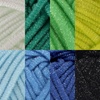image:imageJubileeYarn Spongy Dish Yarn  50gSkein Chunky Nylon Dishcloth  Black  4 SkeinsShades of Green  Shades of Blue
