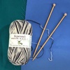 image:imageJubileeYarn Superwash Sock Yarn  Wool Fingering Baby Weight  Eggshells and Charcoal  2x100g Skeins