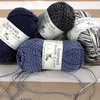 image:imageJubileeYarn Superwash Sock Yarn  Wool Fingering Baby Weight  Eggshells and Charcoal  2x100g Skeins