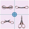 image:imageJubileeYarn TSA Compliant Portable Travel Safety Folding Scissors Set One Gold One Silver Two Thread Snips and a Fabric Measuring TapeAssortment a