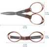 image:imageJubileeYarn TSA Compliant Portable Travel Safety Folding Scissors Set One Gold One Silver Two Thread Snips and a Fabric Measuring TapeAssortment a