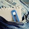 image:imageJubileeYarn TSA Compliant Push Open Folding Safety Scissors  Pink Dark Blue Grey  1 Unit EachDark Blue