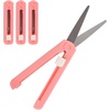 image:imageJubileeYarn TSA Compliant Push Open Folding Safety Scissors  Pink Dark Blue Grey  1 Unit EachPink