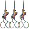 image:imageJubileeYarn Unicorn Embroidery Craft Stainless Steel Scissors  Silver  1 PairRainbow
