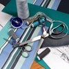 image:imageJubileeYarn Unicorn Embroidery Craft Stainless Steel Scissors  Silver  1 PairSet Blue